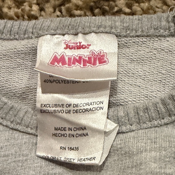 Disney Gray Sweatshirt with Pink and Black Cartoon Design - Picture 2 of 5